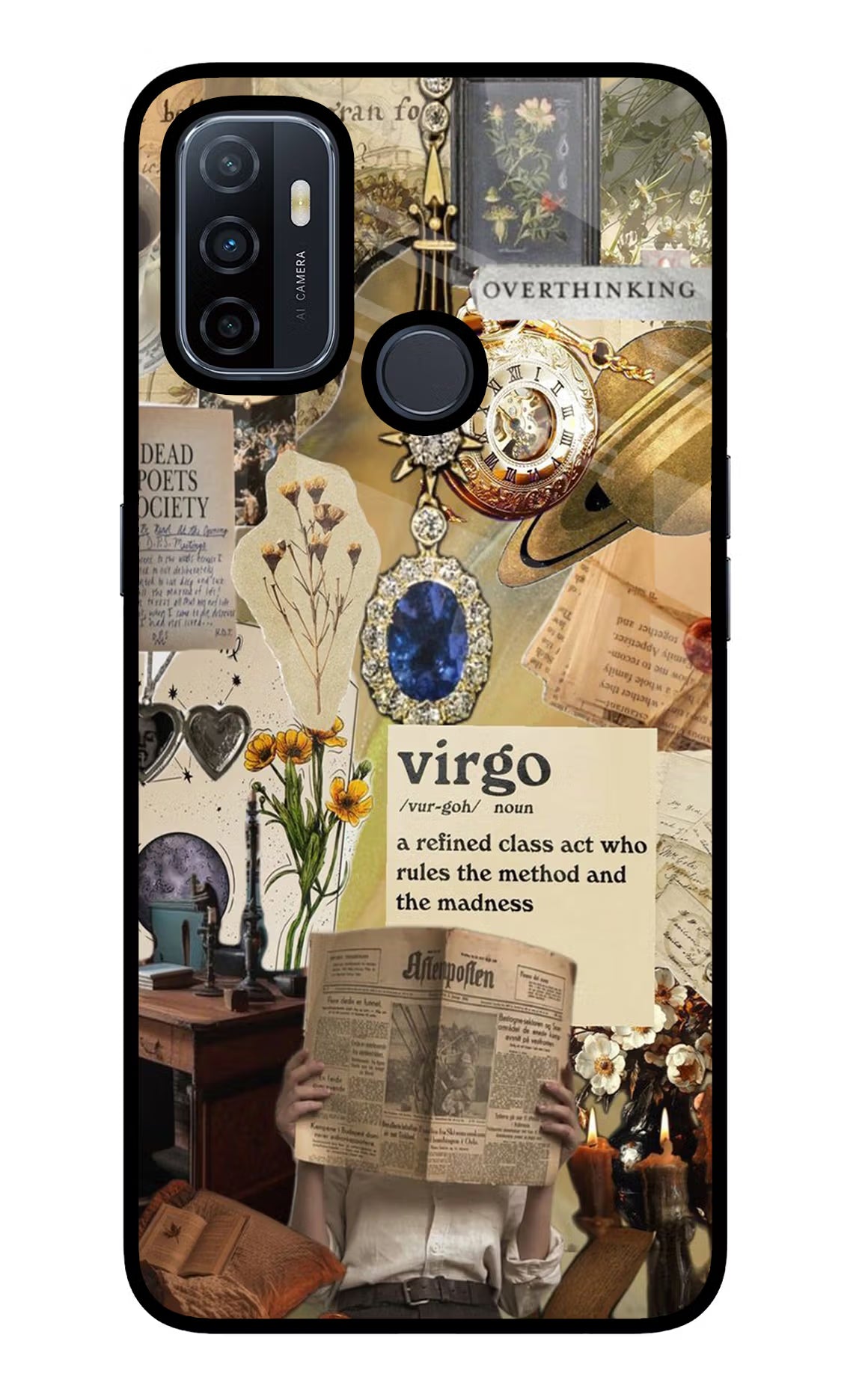 Virgo Zodiac Oppo A53 2020 Glass Case Back Cover by Casekaro