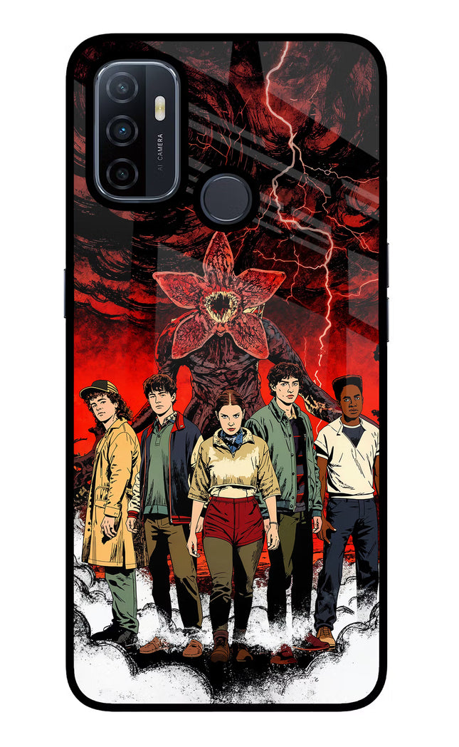 Ordinary Things Characters Oppo A53 2020 Glass Case Back Cover by Casekaro