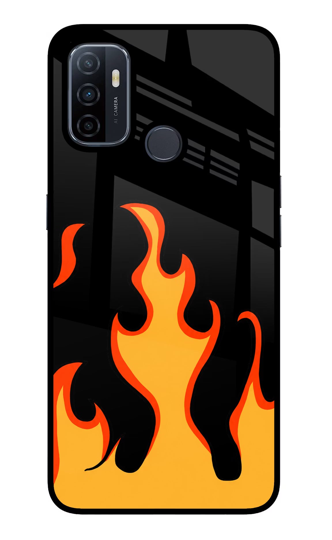 Fired Up – Black Oppo A53 2020 Glass Case