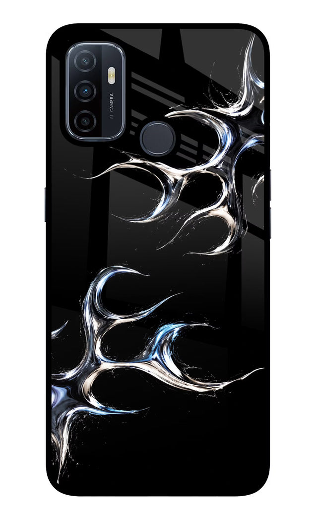 Chrome Tribal Oppo A53 2020 Glass Case Back Cover by Casekaro