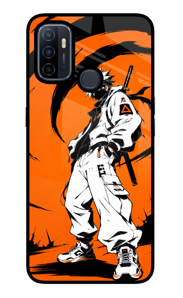 Street Samurai  Oppo A53 2020 Glass Case Back Cover by Casekaro