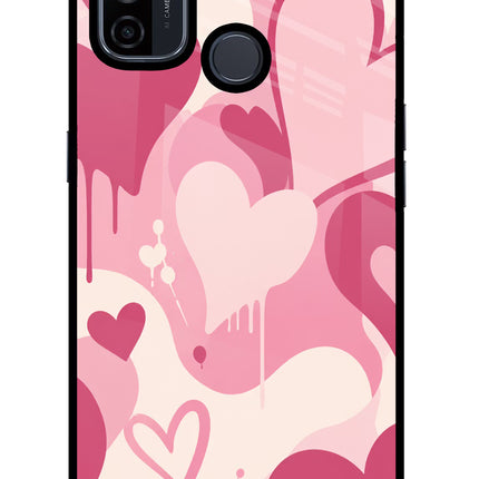Hearty case Oppo A53 2020 Glass Case Back Cover by Casekaro