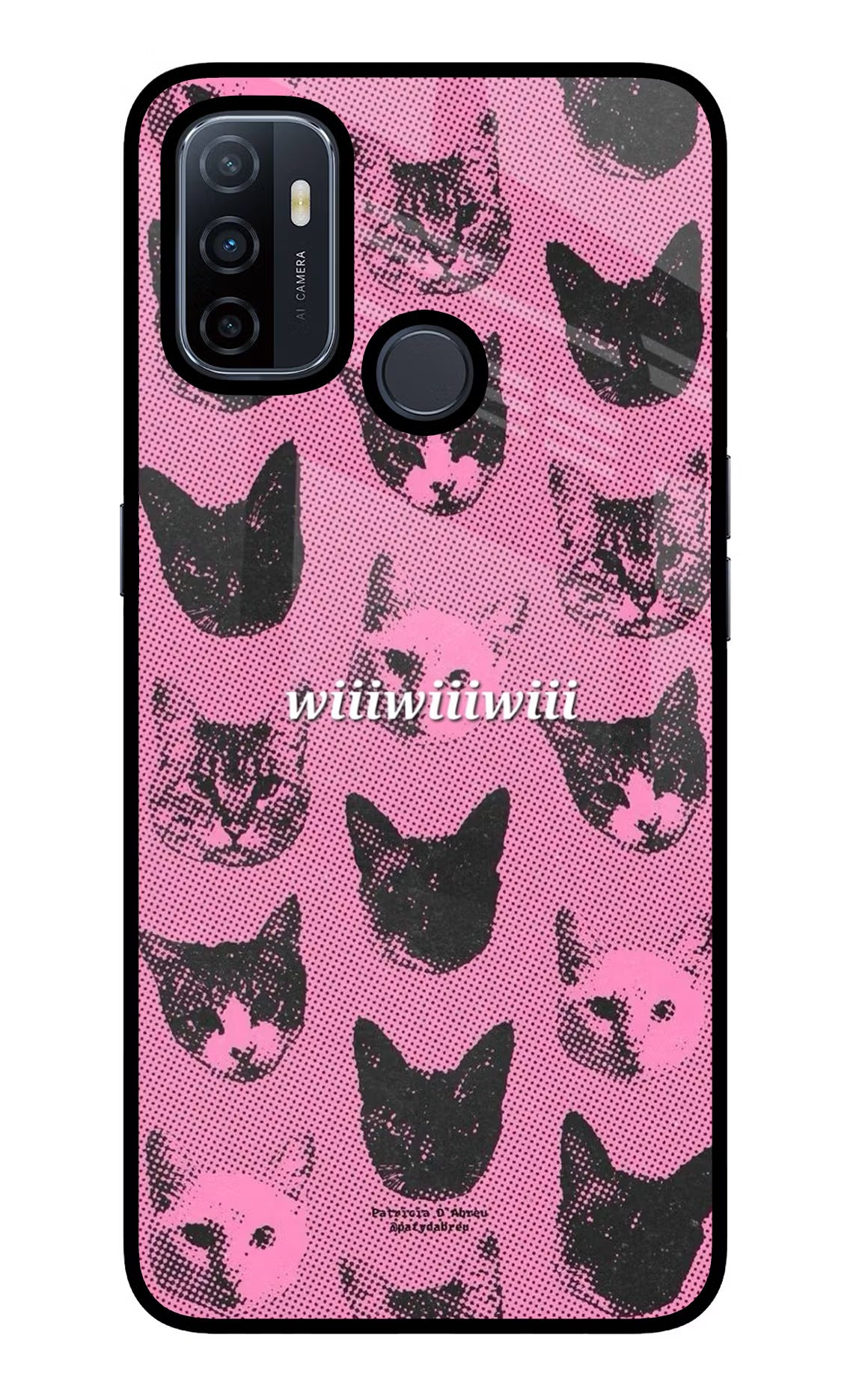 Pink Cats Oppo A53 2020 Glass Case