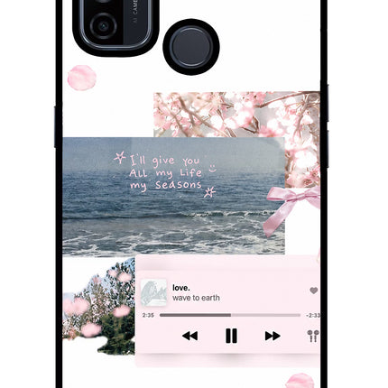 Wave to earth Oppo A53 2020 Glass Case Back Cover by Casekaro