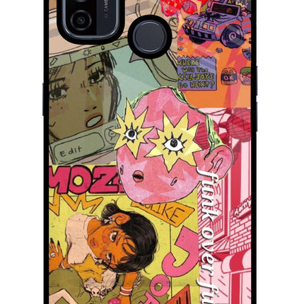 Funkover Oppo A53 2020 Glass Case Back Cover by Casekaro