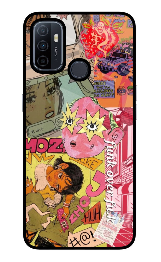 Funkover Oppo A53 2020 Glass Case Back Cover by Casekaro