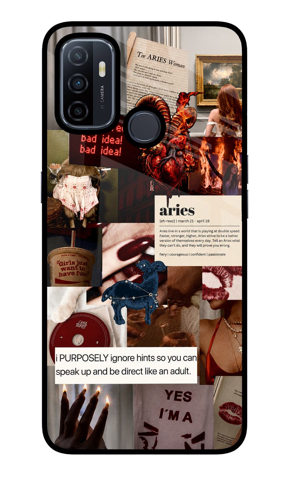 Zodiac Aries Oppo A53 2020 Glass Case