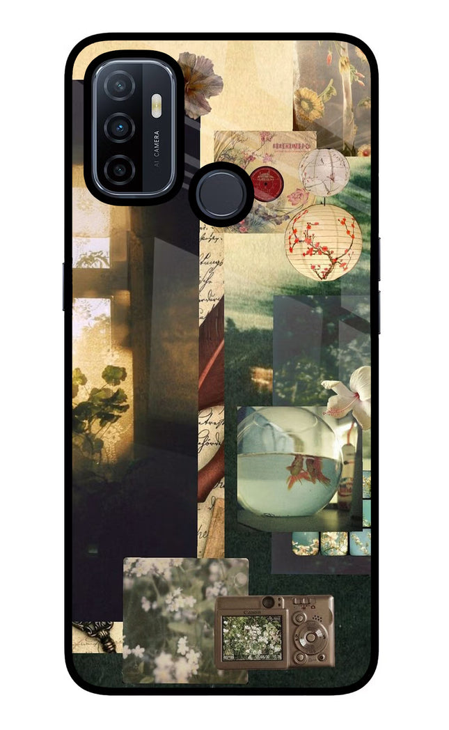 Summer Oppo A53 2020 Glass Case Back Cover by Casekaro