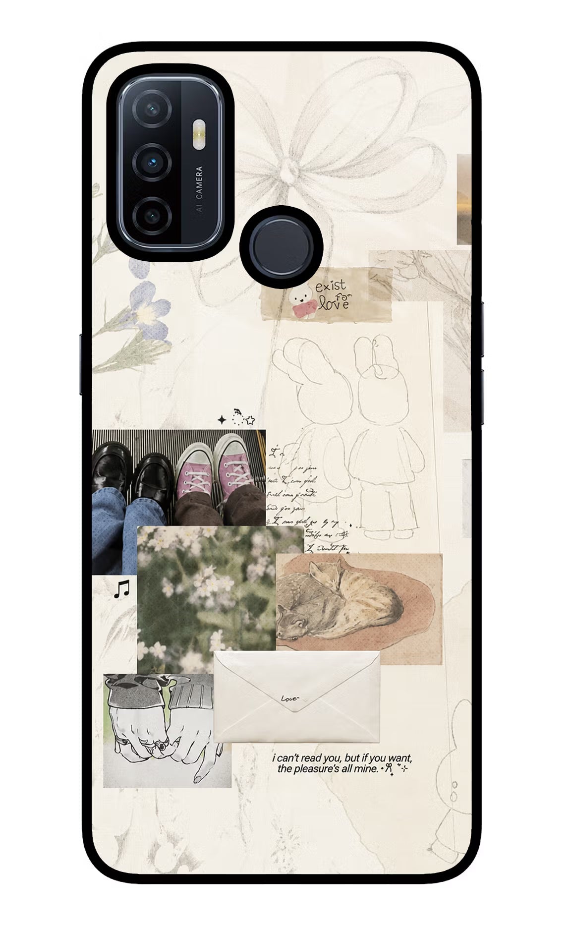Soft Aesthetic Oppo A53 2020 Glass Case