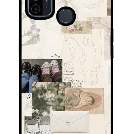 Soft Aesthetic Oppo A53 2020 Glass Case Back Cover by Casekaro