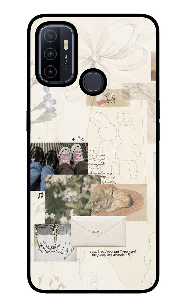 Soft Aesthetic Oppo A53 2020 Glass Case Back Cover by Casekaro