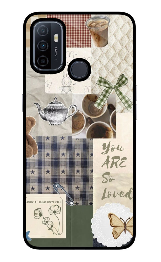 Cookie Oppo A53 2020 Glass Case Back Cover by Casekaro