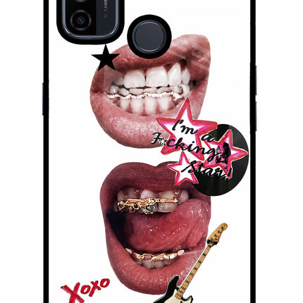 Rockstar Oppo A53 2020 Glass Case Back Cover by Casekaro