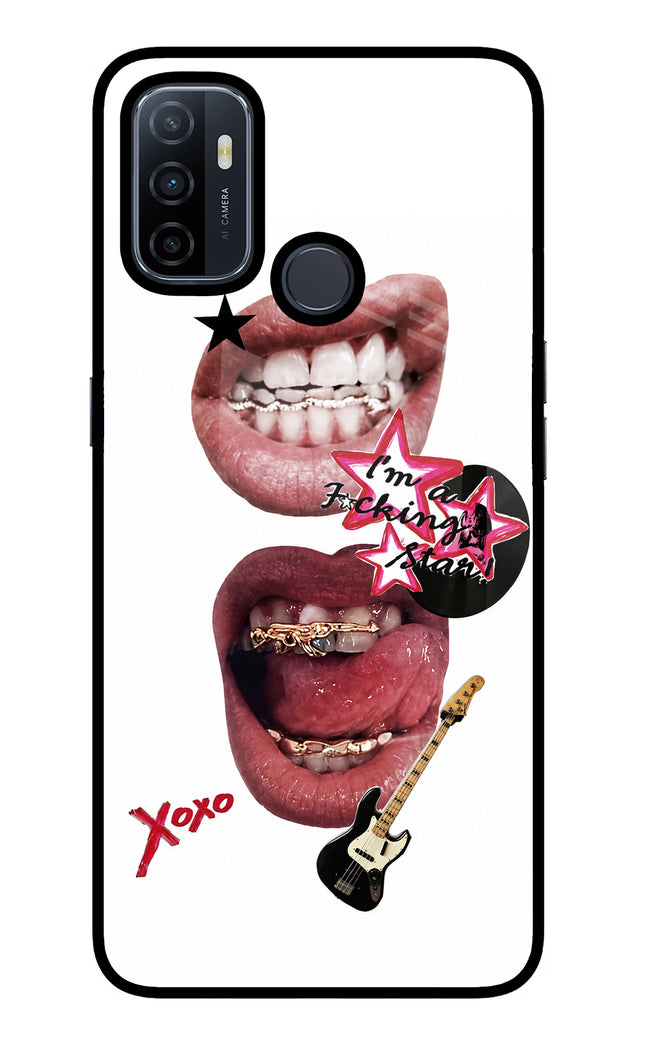 Rockstar Oppo A53 2020 Glass Case Back Cover by Casekaro