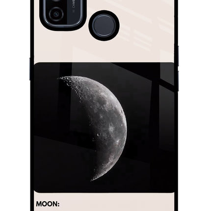 Moon Phase Oppo A53 2020 Glass Case Back Cover by Casekaro