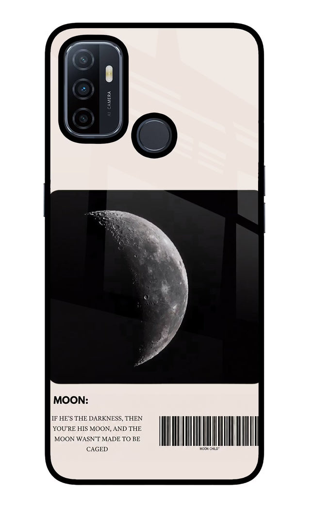 Moon Phase Oppo A53 2020 Glass Case Back Cover by Casekaro
