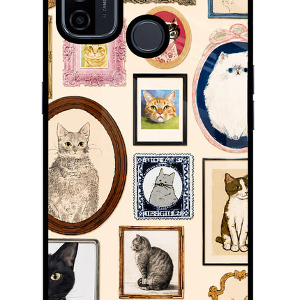Mirror Cats Oppo A53 2020 Glass Case Back Cover by Casekaro