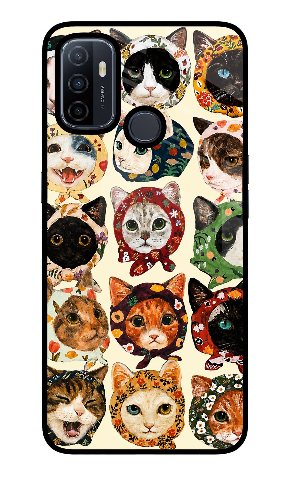 Cool Cat Oppo A53 2020 Glass Case