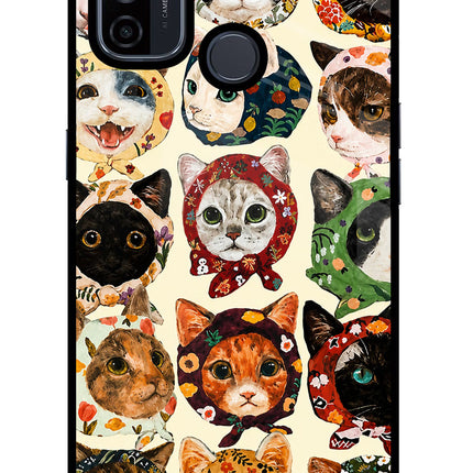 Cool Cat Oppo A53 2020 Glass Case Back Cover by Casekaro