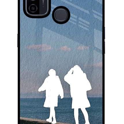 Coastal Dream Oppo A53 2020 Glass Case Back Cover by Casekaro