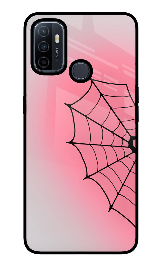 Pink Web Oppo A53 2020 Glass Case