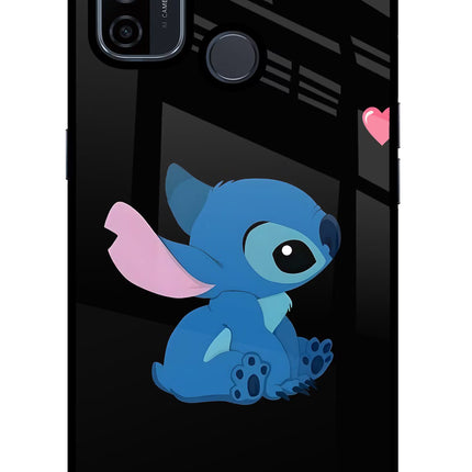 Stitch Crush Oppo A53 2020 Glass Case Back Cover by Casekaro