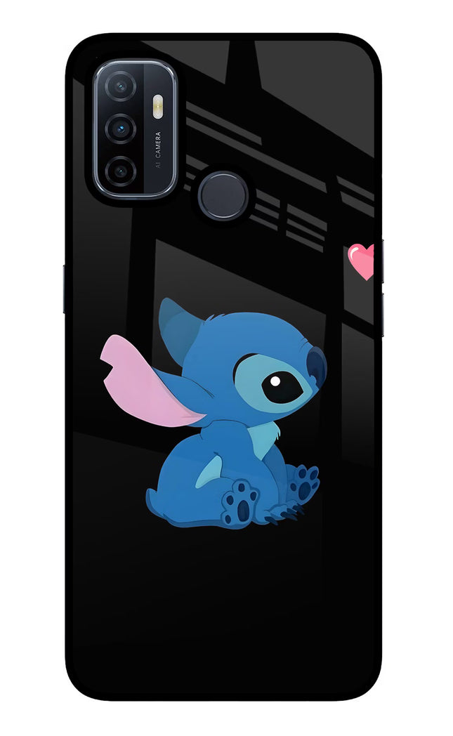 Stitch Crush Oppo A53 2020 Glass Case Back Cover by Casekaro