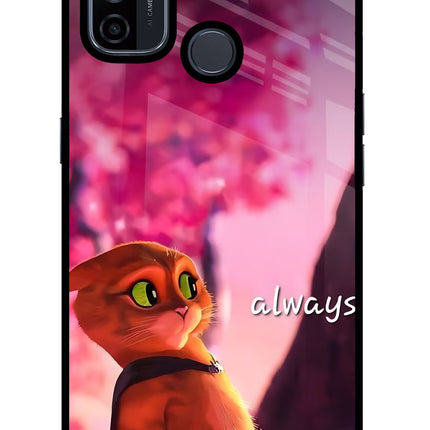Always Cat Oppo A53 2020 Glass Case Back Cover by Casekaro