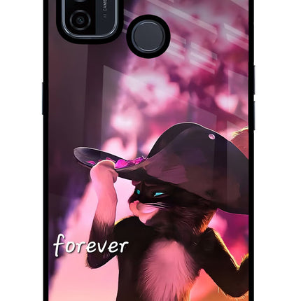 Forever Cat Oppo A53 2020 Glass Case Back Cover by Casekaro