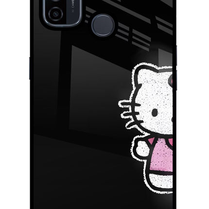 Kitty Charm Oppo A53 2020 Glass Case Back Cover by Casekaro
