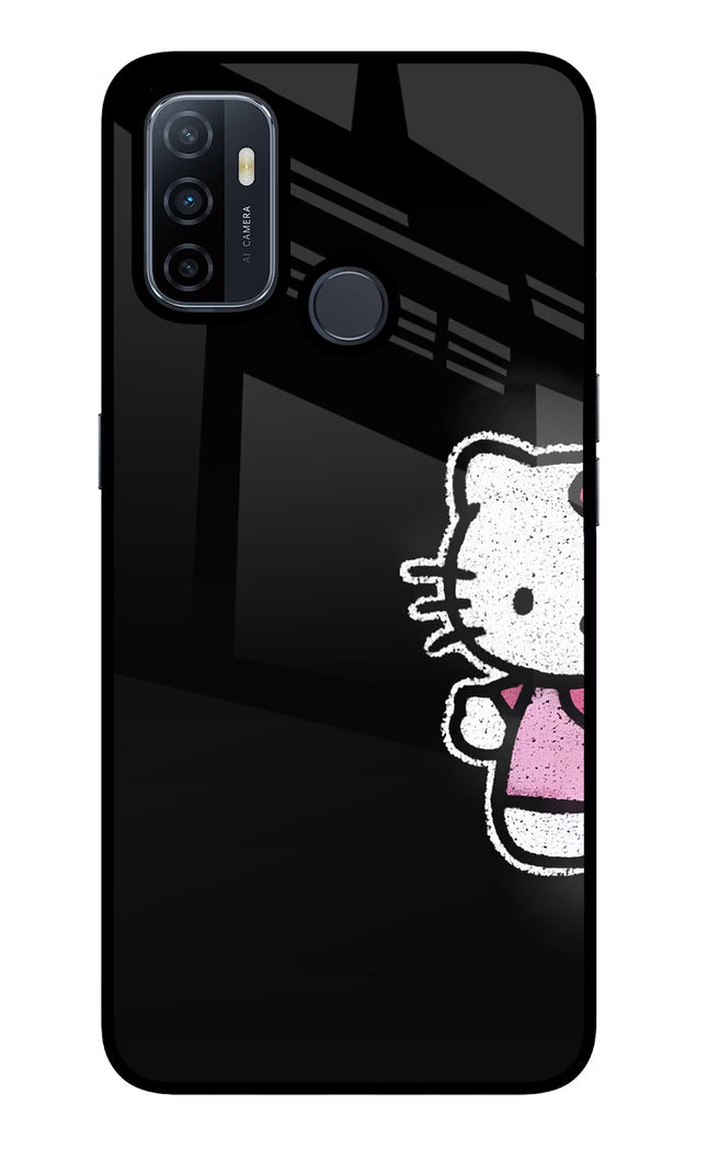 Kitty Charm Oppo A53 2020 Glass Case Back Cover by Casekaro