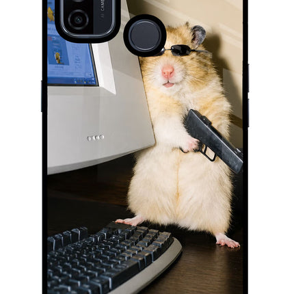 Hacker Hamster Oppo A53 2020 Glass Case Back Cover by Casekaro