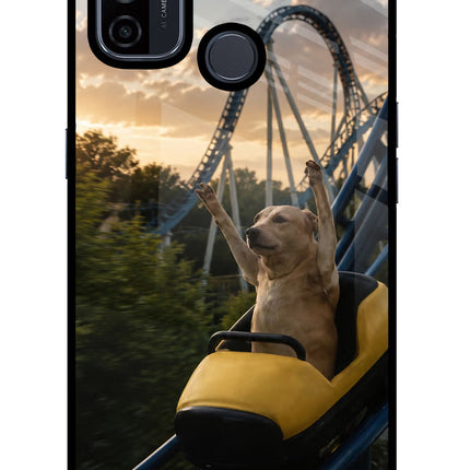 Rollercoaster Dog Oppo A53 2020 Glass Case