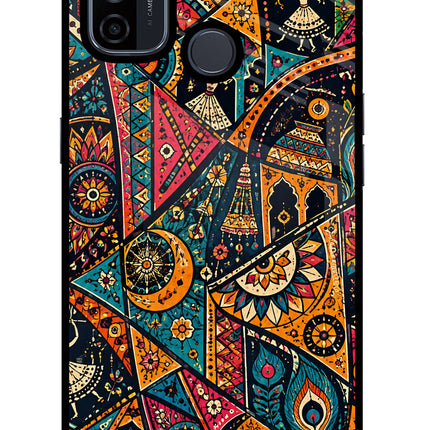 Folk Print Oppo A53 2020 Glass Case