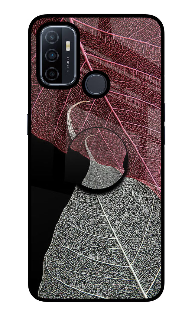 Leaf Pattern Oppo A53 2020 Pop Case by Casekaro