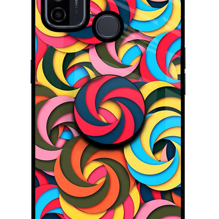 Spiral Pattern Oppo A53 2020 Pop Case by Casekaro