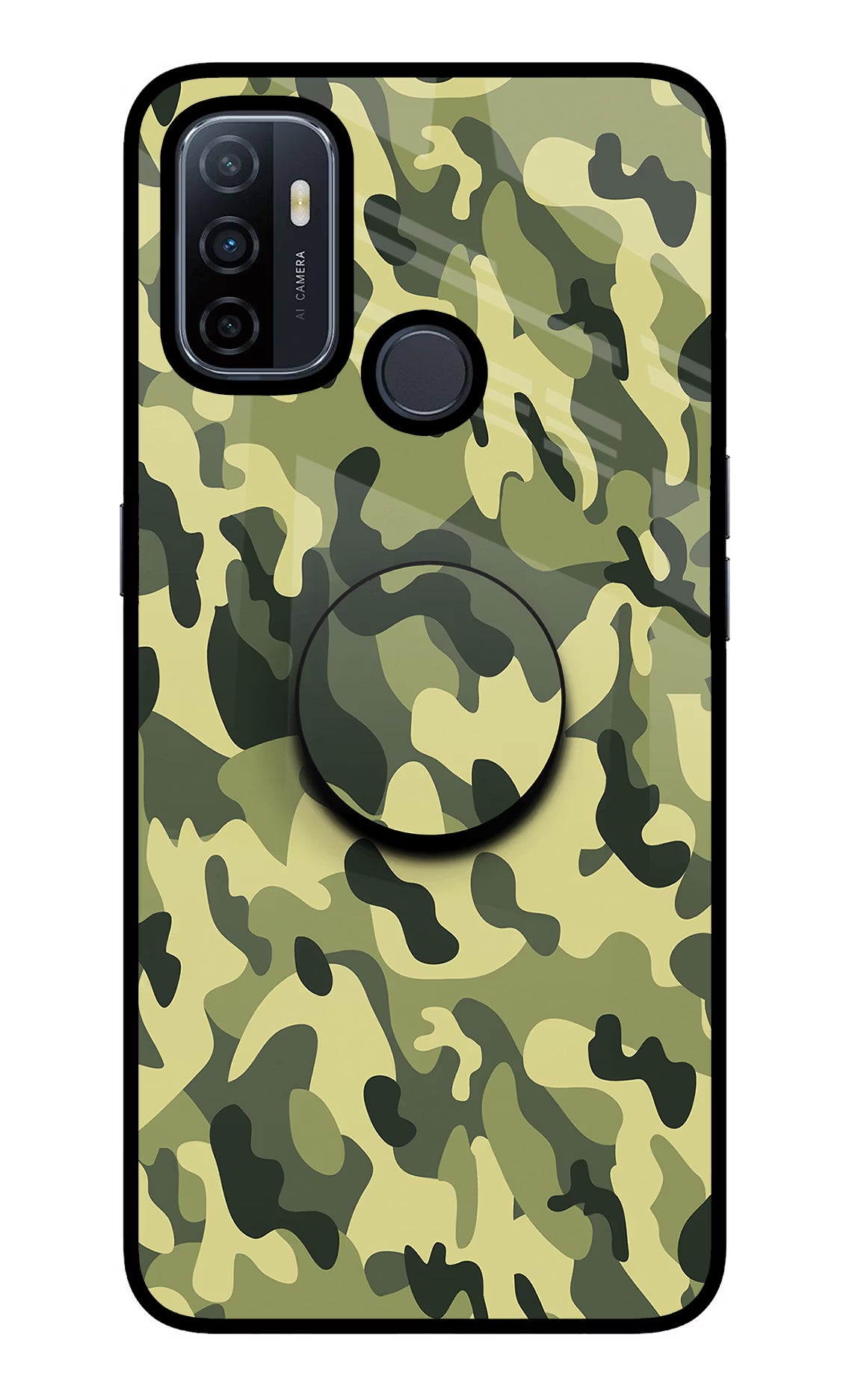 Camouflage Oppo A53 2020 Pop Case by Casekaro
