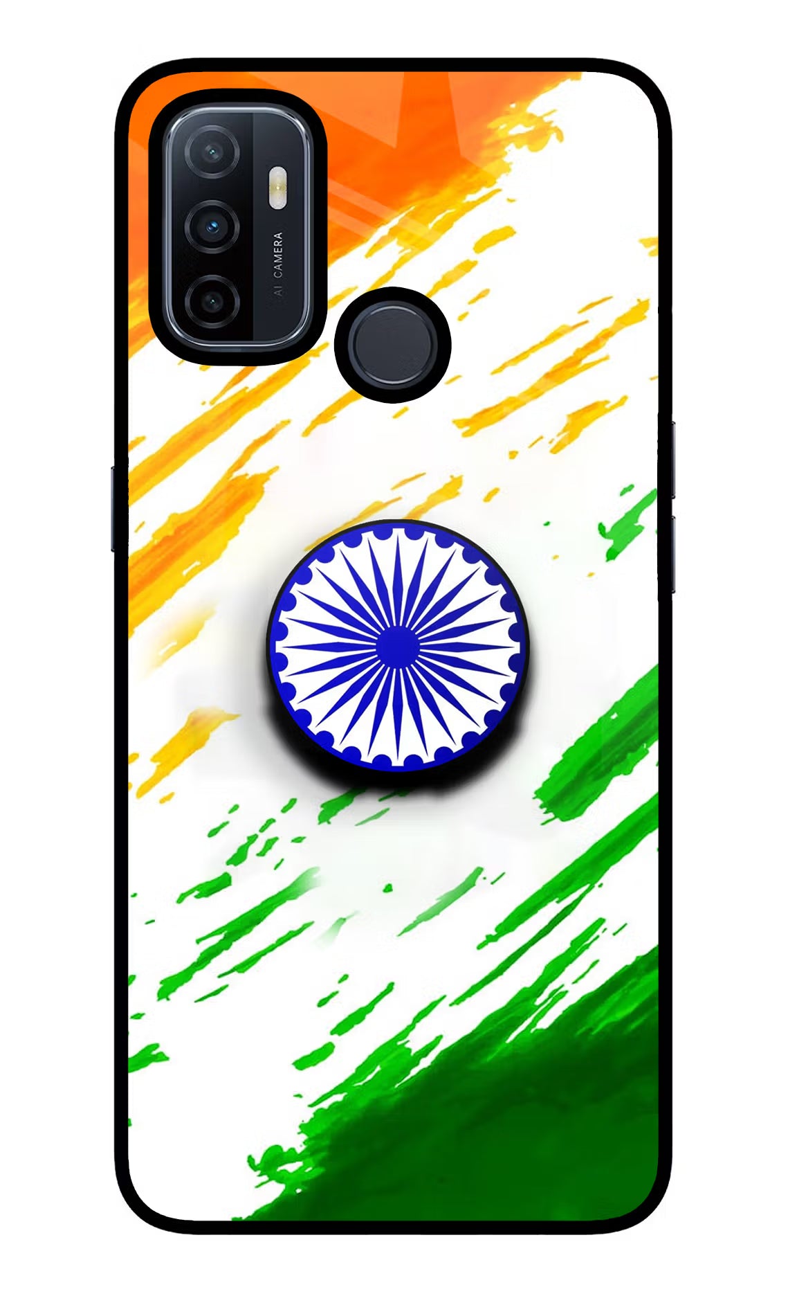 Indian Flag Ashoka Chakra Oppo A53 2020 Pop Case by Casekaro