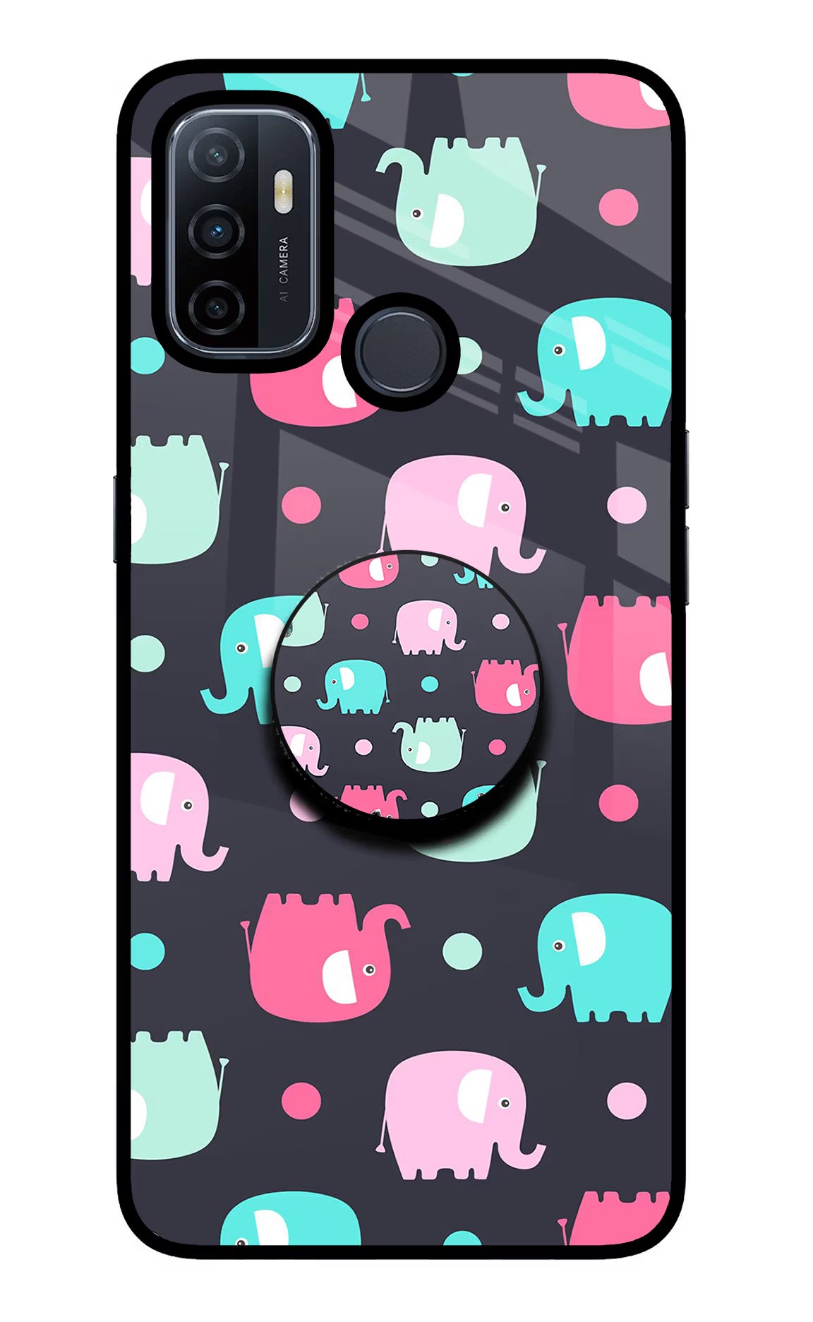 Baby Elephants Oppo A53 2020 Pop Case by Casekaro