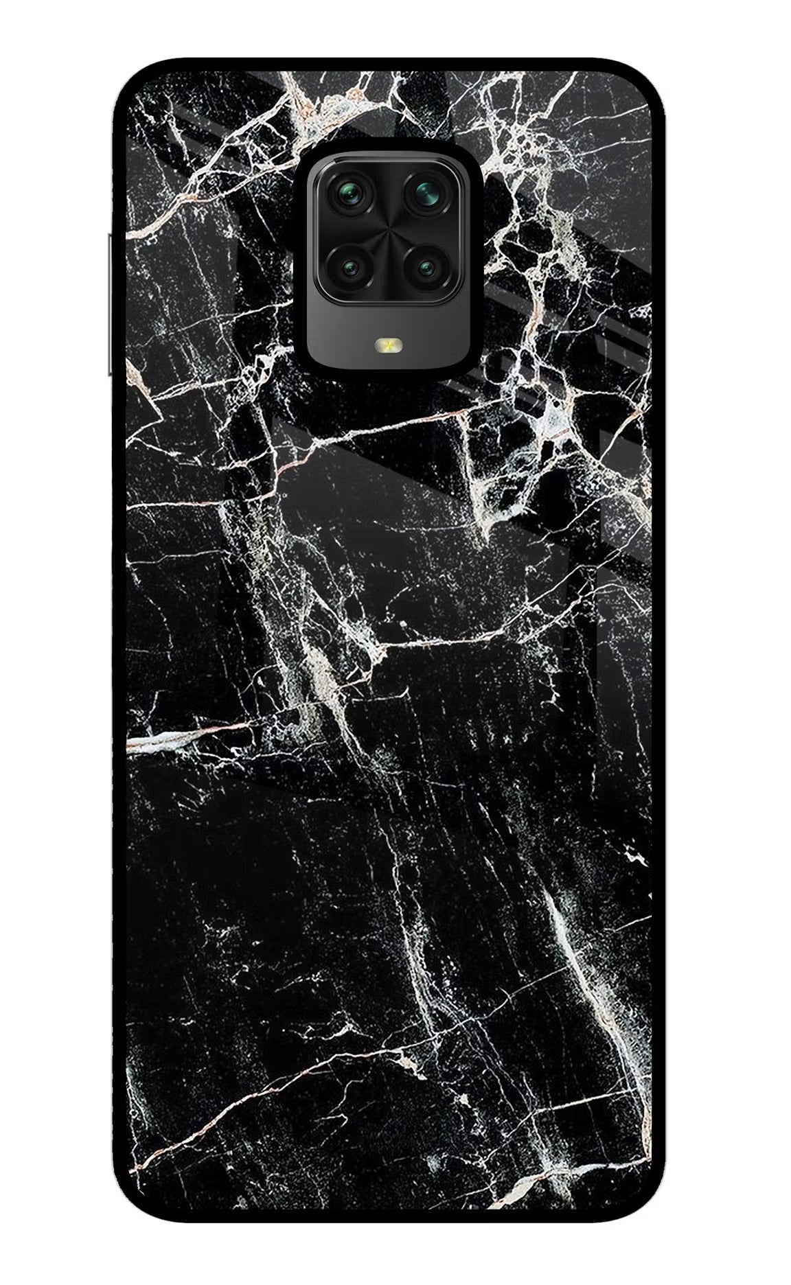 Black Marble Texture Poco M2 Pro Glass Case