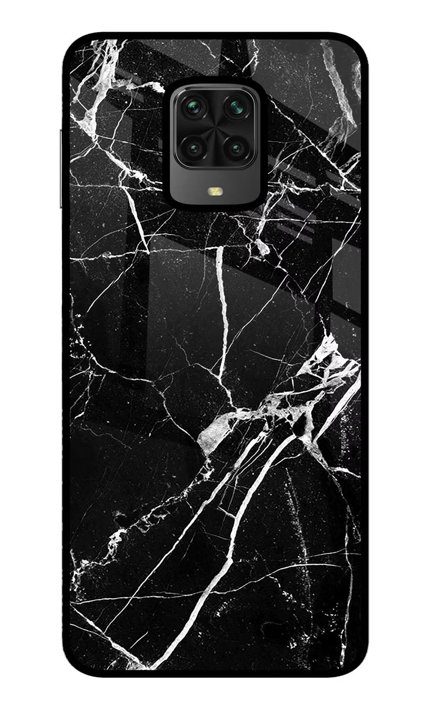 Black Marble Pattern Poco M2 Pro Back Cover, Metal case