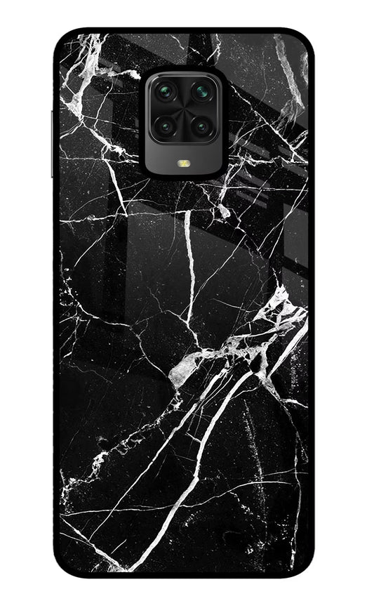 Black Marble Pattern Poco M2 Pro Glass Case