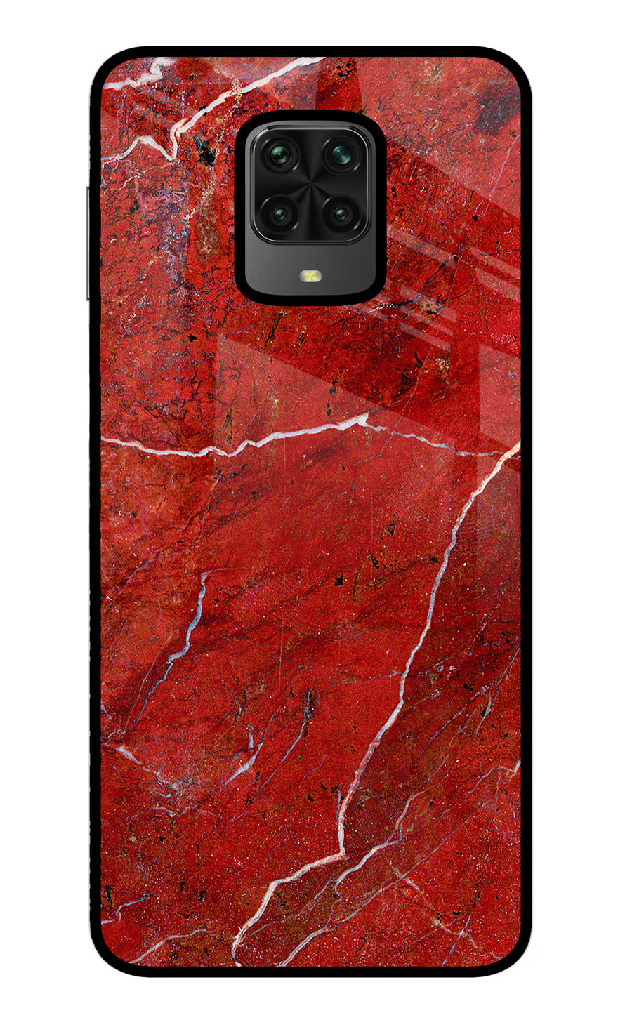 Red Marble Design Poco M2 Pro Back Cover, Metal case