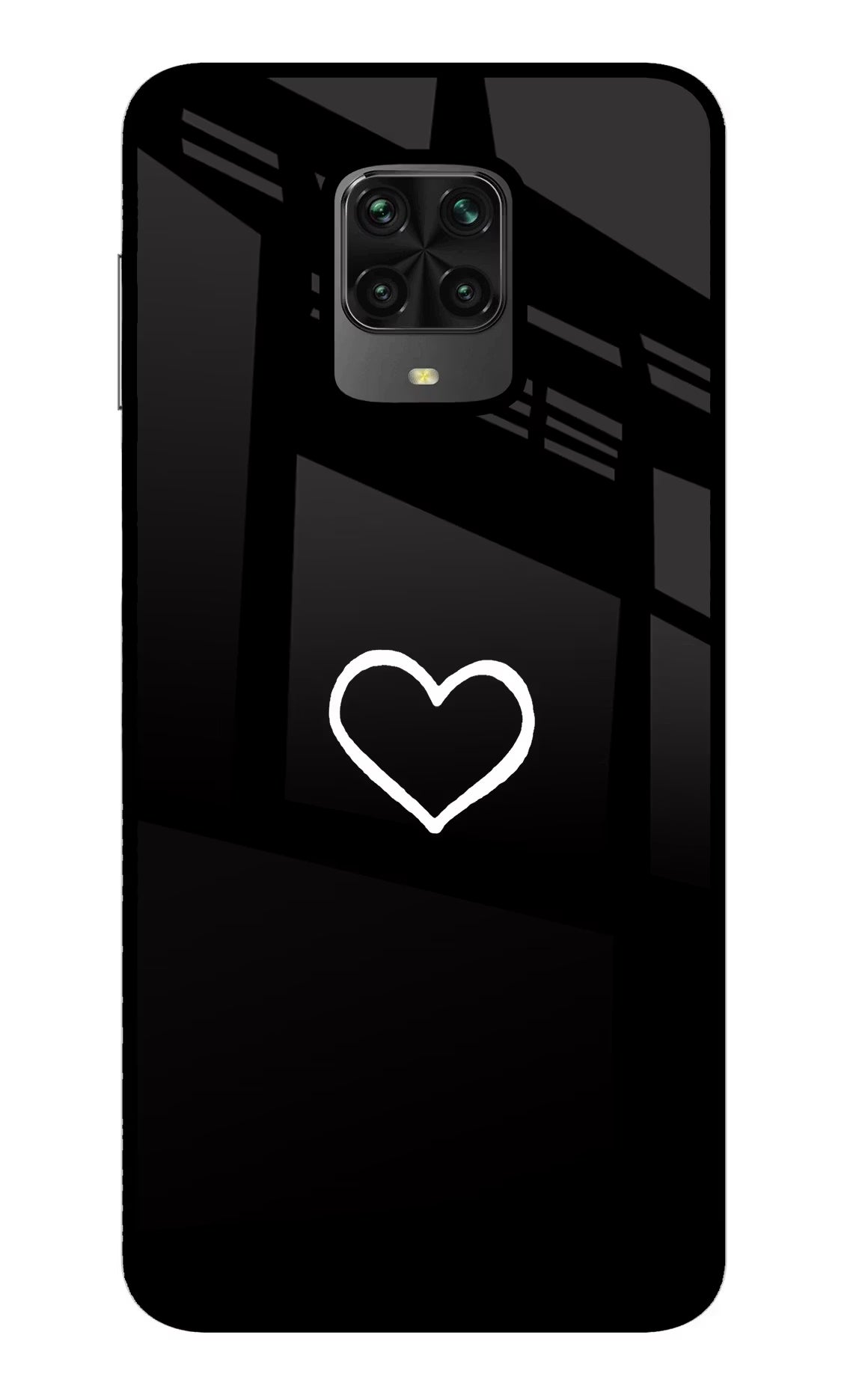 Heart Poco M2 Pro Glass Case Back Cover by Casekaro