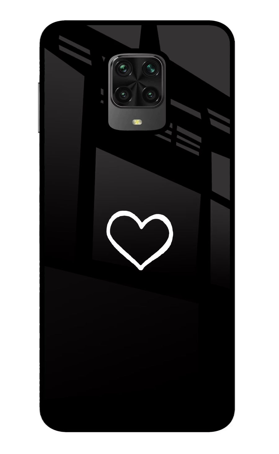 Heart Poco M2 Pro Back Cover, Metal case