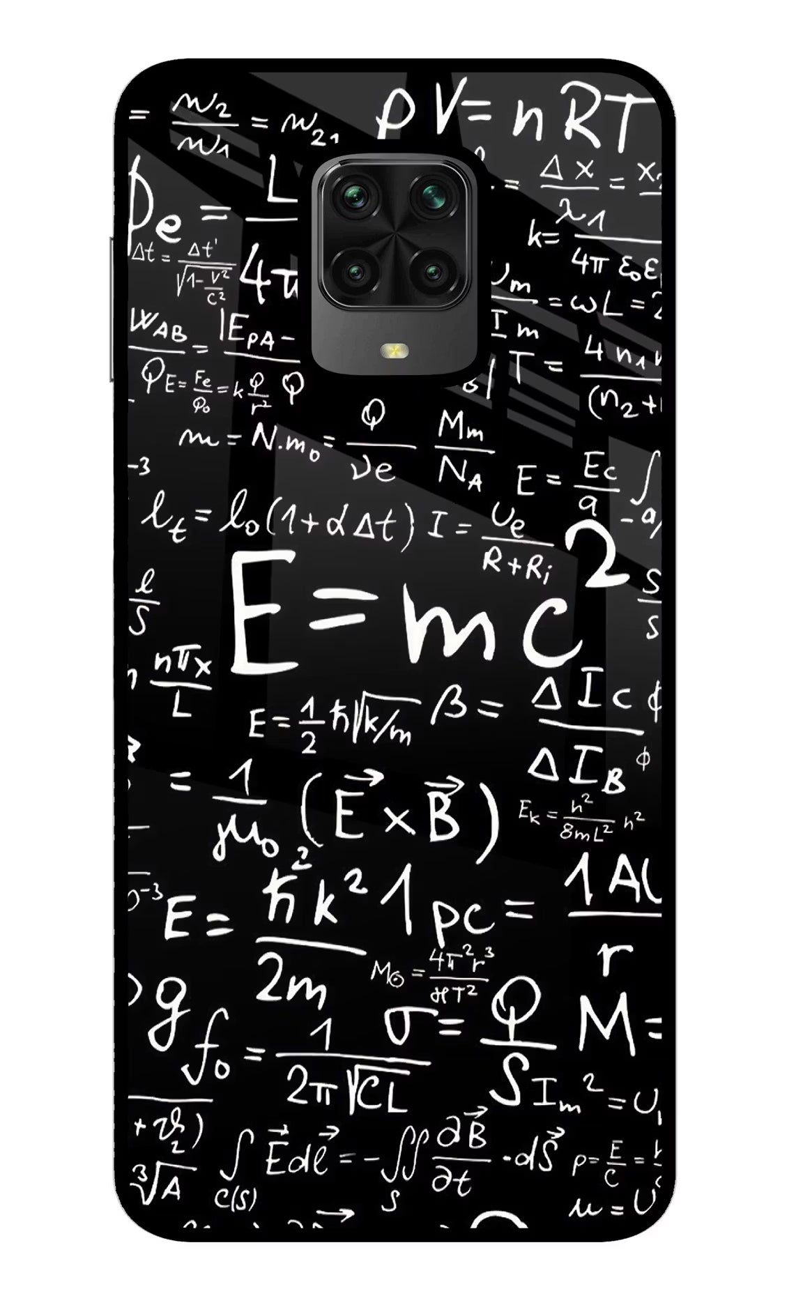 Physics Formula Poco M2 Pro Glass Case Back Cover by Casekaro