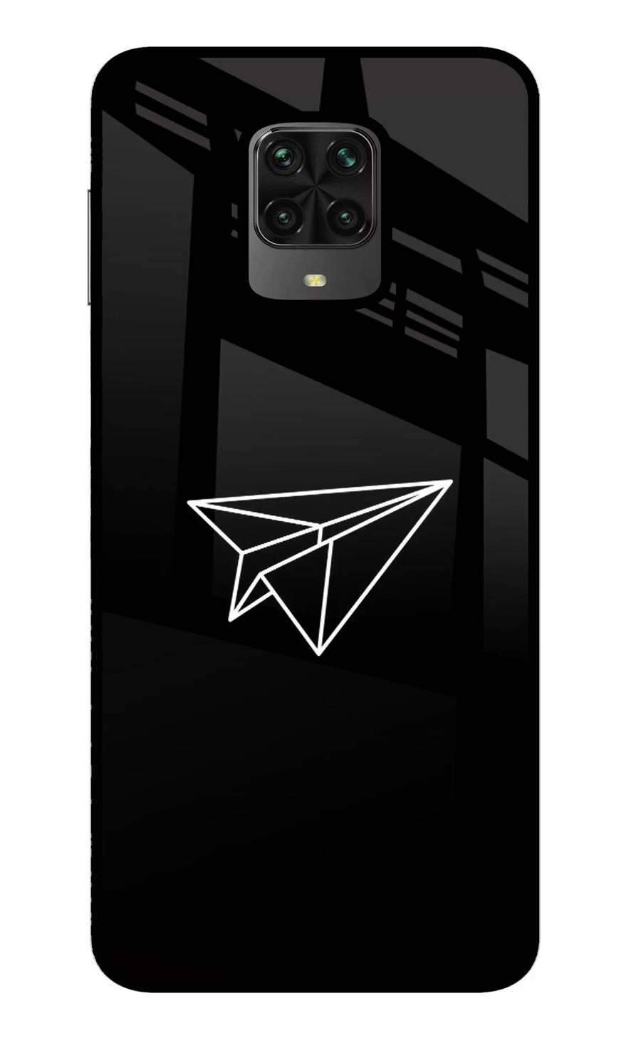 Paper Plane White Poco M2 Pro Back Cover, Metal case