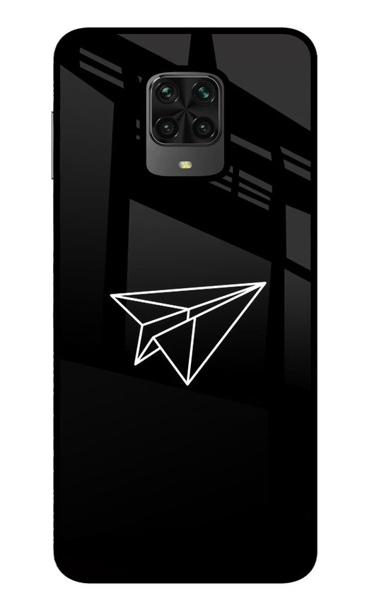 Paper Plane White Poco M2 Pro Glass Case