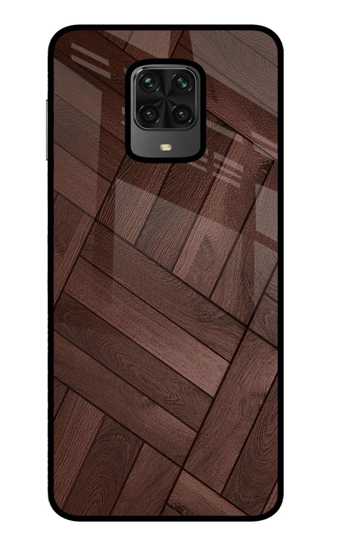 Wooden Texture Design Poco M2 Pro Glass Case