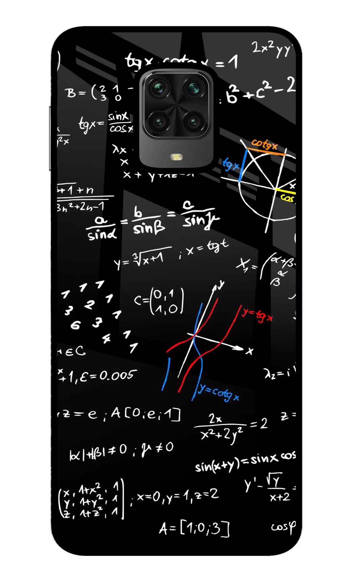 Mathematics Formula Poco M2 Pro Glass Case Back Cover by Casekaro